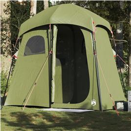 vidaXL Tenda para duche para 2 pessoas impermeável verde azeitona