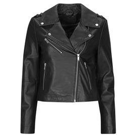 Ikks  Casacos de couro/imitação couro PERF CUIR  Preto Disponível em tamanho para senhora. EU S,EU M,EU L,EU XL.Mulher > Roupas > Casacos de couro