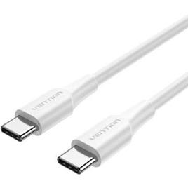 Cabo USB 2.0 Tipo-C 3A Vention TRCWF/ USB Tipo-C Macho - USB Tipo-C Macho/ Até 60W/ 480Mbps/ 1m/ Branco