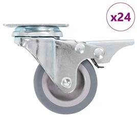vidaXL 24 pcs rodas giratórias 50 mm