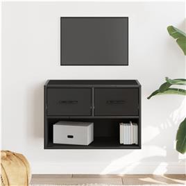 vidaXL Móvel para TV 60x31x39,5 cm derivados de madeira/metal preto