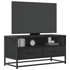 vidaXL Móvel para TV 80x34,5x40 cm derivados de madeira/metal preto