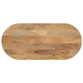 vidaXL Tampo de mesa oval 140x60x3,8 cm madeira de mangueira maciça