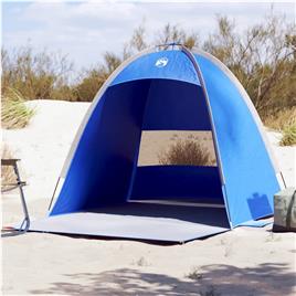 vidaXL Tenda de praia 3 Pessoas impermeável azul ciano