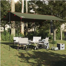 vidaXL Lona de campismo 506x306 cm impermeável verde azeitona