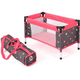 Cama de Viagem para Bonecas Borboletas Rosa