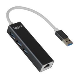 HUB IGUAL TIPO A 3 PORTAS USB 3.0 + RJ45 GIGABIT
