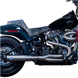 S&s Cycle Silenciador Não Homologado 2in1 Superstreet Brushed M8 Harley Davidson Softail 18-24