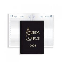 Agenda Escritório Condor 2025 140X210mm Diária Preta A21