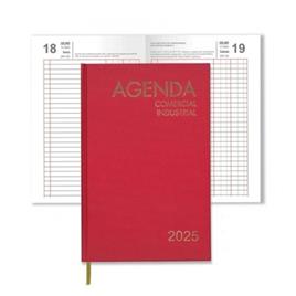 Agenda Comercial e Industrial 2025 185X290mm Vermelha