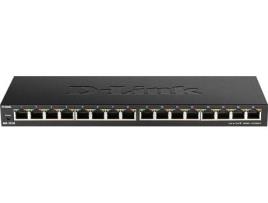 SWITCH 16-PORT 10/100/1000MBPS UNMANAGED GIGABIT ETHERNET - DGS-1016S