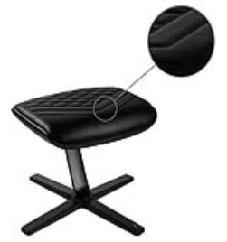 Apoio de p?s  pu Leather Preto