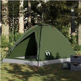 vidaXL Tenda campismo cúpula p/ 4 pessoas impermeável verde azeitona