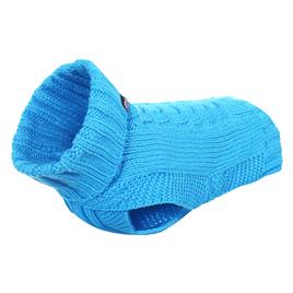 Rukka® Wooly camisola azul turquesa para cães - aprox. 38 cm de comprimento dorsal (tamanho M)