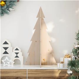 vidaXL Árvore de Natal decorativa 80 cm madeira de pinho maciça