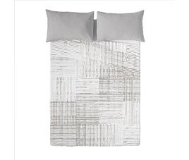 Sandal - conjunto de lençóis impressos - algodão extra macio - inclui lençol plano + 1 fronha - texture