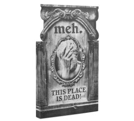 Lápide de papelão Este lugar está morto 35x56 cm
