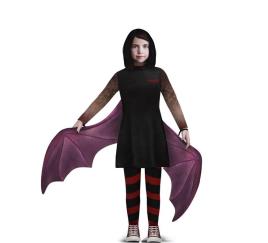 Fato de vampiro escuro com asas para menina