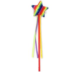 Varinha estrela arco-íris de 35 cm