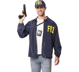 Kit adulto de agente do FBI: jaqueta e boné