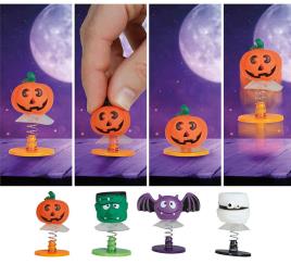 Saco com 4 bonecos saltadores de Halloween 4,5 cm