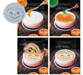Estêncil de decoração de bolo de abóbora 25 cm
