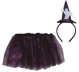 Kit Fantasma Infantil: Tutu e Tiara 30 cm