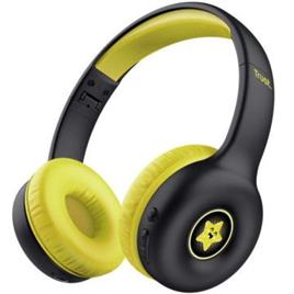 Fones de ouvido infantis sem fio Trust Nouna Kids / com microfone / pretos