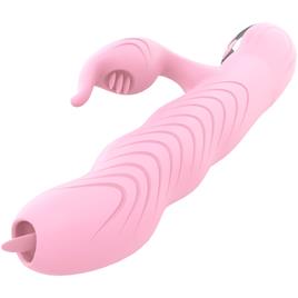 ARMONY - MARCIA VIBRADOR & THRUSTING DUPLA LÍNGUA EFEITO CALOR ROSA