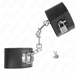 KINK - PULSO COM FECHO DE CADEADO PRETO AJUSTÁVEL 16-23 CM X 5,5 CM