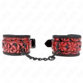 KINK - PULSO PADRÃO DIAMANTE VERMELHO ESCURO AJUSTÁVEL 17-26 CM X 5,5 CM