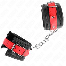 KINK - PULSO PRETO COM CINTO VERMELHO AJUSTÁVEL 17-28 CM X 6 CM