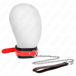 KINK - COLAR COM ALÇA VERMELHA 65 CM AJUSTÁVEL 36-43 CM X 5 CM