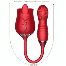 ARMONY - VIBRADOR DE FLOR DELIGHT E BUMPING COM LÍNGUA VERMELHA