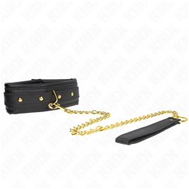 KINK - COLAR COM ESPONJA ALÇA DE IMITAÇÃO DE COURO MODELO 1 AJUSTÁVEL 37-54 CM X 3 CM