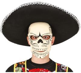 Máscara de esqueleto mexicano