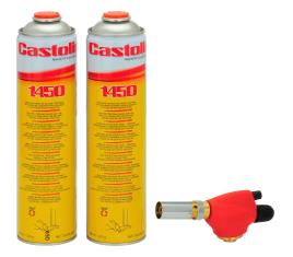 Maçarico + 2 botijas de gás CASTOLIN 45090 GMC