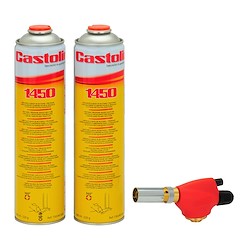 Maçarico + 2 botijas de gás CASTOLIN 45090 GMC