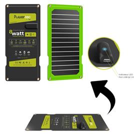 Powertec Painel Solar Pt Flap 8w