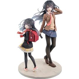 Kadokawa Estátua Rascal Does Not Dream Of A Knapsack Kid Pvc Mai Sakurajima High School Graduation Ver & Knapsack Kid 19 Cm