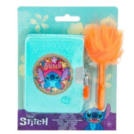 Mini diário + caneta Stitch Disney