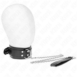 KINK - COLAR COM ALÇA 65 CM FIVELAS PRATA AJUSTÁVEIS 33-46 CM X 5,5 CM