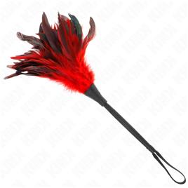 KINK - PENAS DE FRANGO EM FORMA DE CHIFRE VERMELHO 36 CM