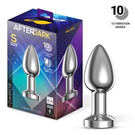 Dimpor Plug Anal Cromado con Vibración USB Magnético Talla S