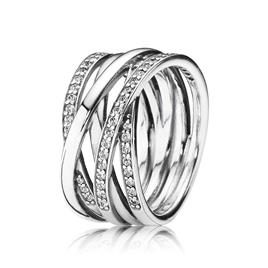 Pandora Anel Sparkling & Polished Lines