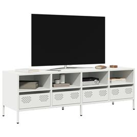 vidaXL Móvel de TV 135x39x43,5 cm aço laminado a frio branco