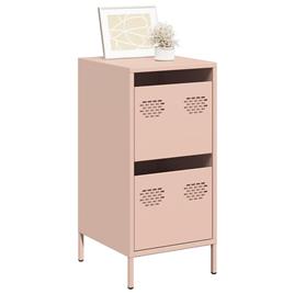 vidaXL Aparador 35x39x73,5 cm aço laminado a frio rosa