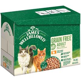 James Wellbeloved Adult Cat Grain Free com peru - Pack económico: 48 x 85 g