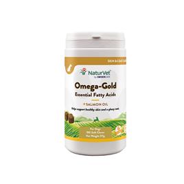 NaturVet Omega Gold - 180 comprimidos mastigáveis