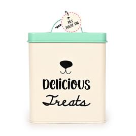 Lata para guloseimas 'Delicious Treats' - C 13,5 x L 13,5 x A 16 cm